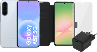 Samsung Galaxy A57 128GB Light Blue 5G + Complete Accessory Pack