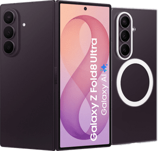Samsung Galaxy Z Fold 8 Ultra 256 Go Mauve 5G + Back Cover Carbone avec Aimant Noir