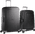 Samsonite S'Cure Spinner 75cm + 55cm Black Suitcase Set