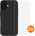 BlueBuilt Back Cover iPhone 16 Black + Screen Protector Glass Duo Pack