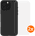 BlueBuilt Back Cover iPhone 16 Pro Zwart + Screenprotector Glas Duo Pack