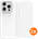BlueBuilt Back Cover iPhone 16 Pro Wit + Screenprotector Glas Duo Pack