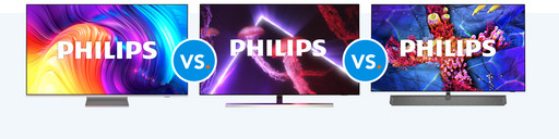 Compare Philips The One, OLED, and OLED+ televisions