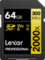 Lexar Professional SDXC 2000x GOLD 64 Go 260 Mo/s