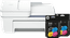 HP DeskJet 4322 All-in-One + 2 zwarte + 2 kleuren cartridges
