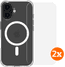 BlueBuilt Protective Cover avec MagSafe iPhone 16 Transparent + Protège-écran Lot de 2