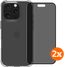 BlueBuilt Protective Cover iPhone 16 Pro Transparent + Protège-écran de Confidentialité Lot de 2