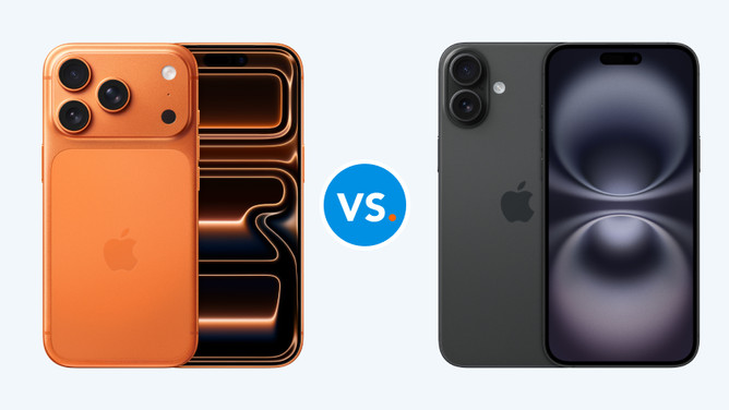 Vergelijk iPhone 17 Pro met iPhone 17 Pro Max