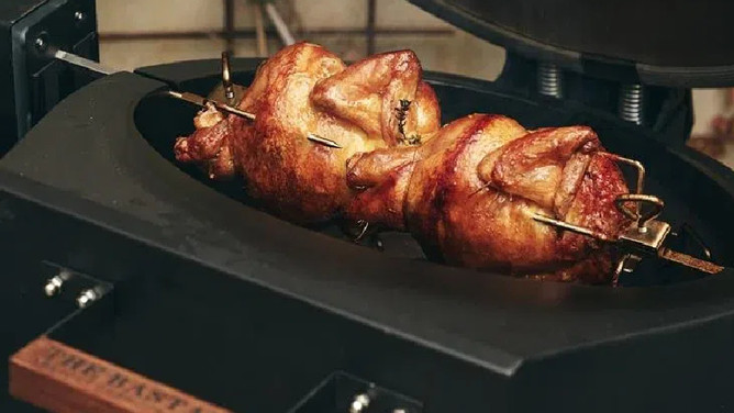 How do you prepare dishes on a ceramic BBQ?