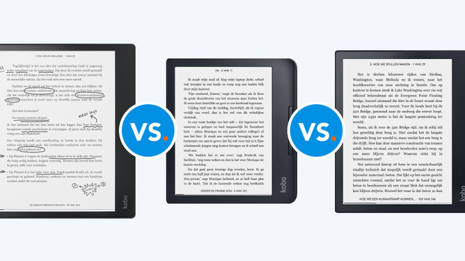 Compare the Kobo Elipsa, Libra 2, and Sage