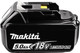 Makita BL1850B LXT 18V 5,0 Ah Accu (2x) + Acculader 14,4/18V DC18RC linkerkant