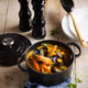 Le Creuset Signature Round Dutch Oven 24cm Matte Black product in use