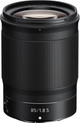 Nikon Nikkor Z 85mm f/1.8 S bovenkant