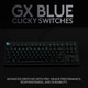 Logitech G PRO GX Blue Mechanical Gaming Keyboard AZERTY product in use