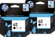 HP 62 Cartouches Noir Lot de 2 Main Image