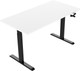 Euroseats Hand Crank Sit-Stand Desk 120x80 Black/White left side