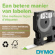 DYMO Durable D1 Tape 12mm x 5.5m Black White Label detail