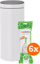 Brabantia Touch Bin 30L White + Trash Bags (120 units) Main Image