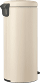 Brabantia NewIcon Pedal Trash Can 30L Soft Beige back