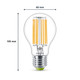 Philips LED Filament Light - 4W - E27 - Warm White Light 3-pack visual supplier