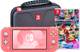 Nintendo Switch Lite Koraal + Mario Kart 8 Deluxe + Bigben Beschermtas Main Image