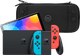 Nintendo Switch OLED Blauw/Rood + BlueBuilt Beschermhoes Main Image