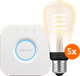 Philips Hue Filament White Ambiance Edison Lot de 5 + Bridge Main Image