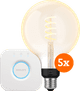 Philips Hue Filament White Ambiance Globe XL 5-pack + Bridge Main Image
