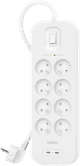 Belkin Surge Protection 8 Outlet 2m Dual USB-C 30W PD White Main Image
