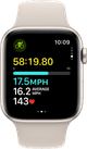 Apple Watch SE (2022) 4G 44mm Starlight Aluminum Sport Band M/L front