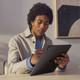 Apple iPad Pro (2024) Nano 13 inches 1TB WiFi + 5G Black + Apple Magic Keyboard AZERTY product in use