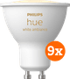 Philips Hue White Ambiance GU10 9-pack Main Image