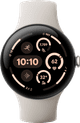 Google Pixel Watch 3 Zilver/Crème 45mm voorkant