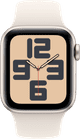 Apple Watch SE 2024 4G 40mm Starlight Sportband M/L voorkant