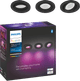 Philips Hue Centura Recessed Spot Light White and Color - Round -  Black - 3-pack packaging