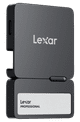 Lexar Go SSD Portable SL400 1 To + Hub côté gauche