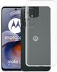 Just in Case Soft Design Motorola Moto G55 Back Cover Transparant product in gebruik