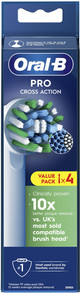 Oral-B Pro Cross Action Blanc (4 pièces) emballage