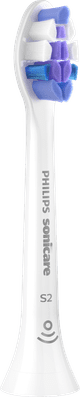 Philips Sonicare Sensitive HX6052/87 Wit (2 stuks) linkerkant
