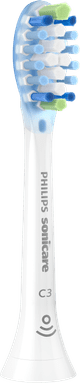 Philips Sonicare Premium Plaque Defense HX9044/87 Blanc (4 Pièces) côté gauche