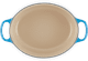 Le Creuset Signature Oval Dutch Oven 27cm Azure inside
