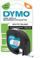 DYMO LetraTag 12mm x 4m Black White Labels 5-pack packaging