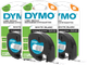 DYMO LetraTag 12mm x 4m Black White Labels 3-pack Main Image