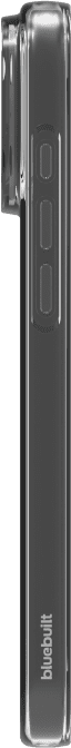 BlueBuilt Back Cover iPhone 17 Pro Max Transparent + BlueBuilt iPhone 17 Pro Max Protège-écran Verre côté gauche