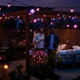 Philips Hue Festavia Outdoor Lichtslinger - 21 meter - 30 lampen + Dimmer product in gebruik