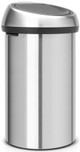 Brabantia Touch Bin 60 Litres Inox Anti-traces de Doigts arrière